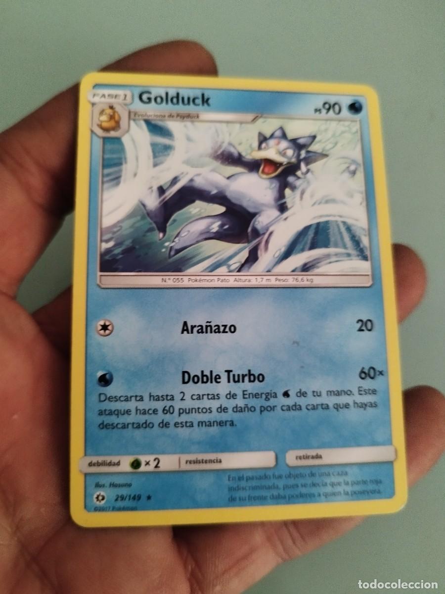 Trading cards: Pokemon Trading Card/Carta. Golduck (n&uacute;mero 29/149) en espa&ntilde;ol expansi&oacute;n Sol y Luna.
