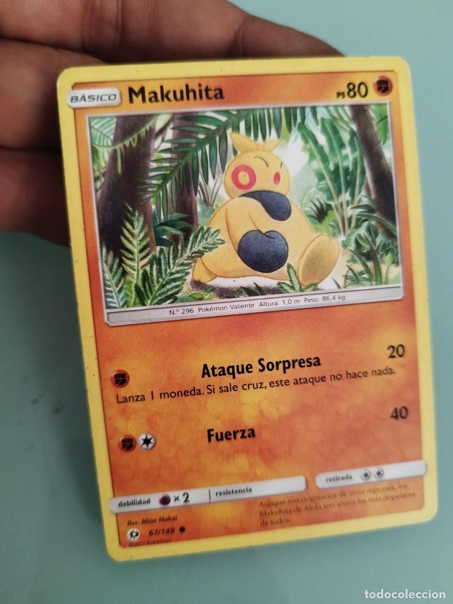 Trading cards: Pokemon Trading Card/Carta. Makuhita (67/149) de la expansi&oacute;n Sol y Luna (2017).