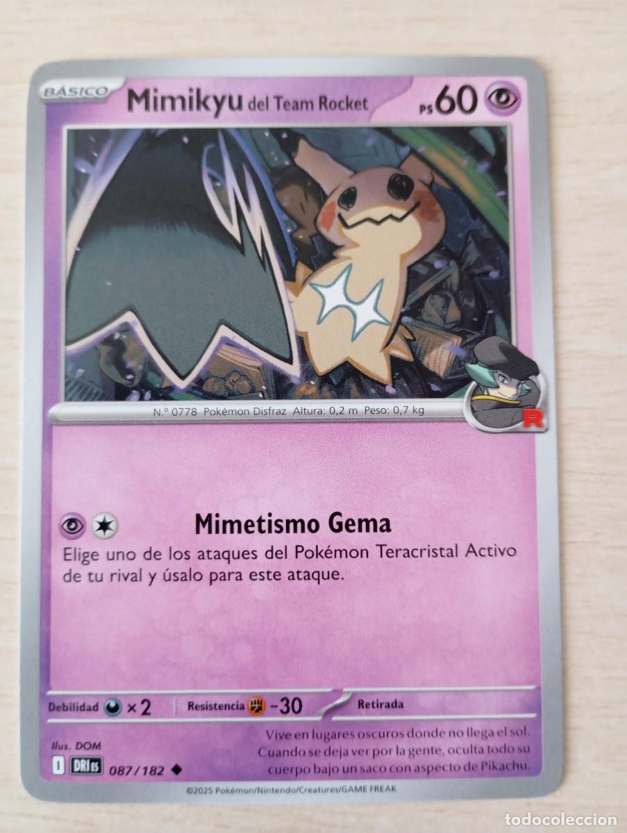 Cartas Colecion&aacute;veis: Carta Pok&eacute;mon Mimikyu del Team Rocket original
