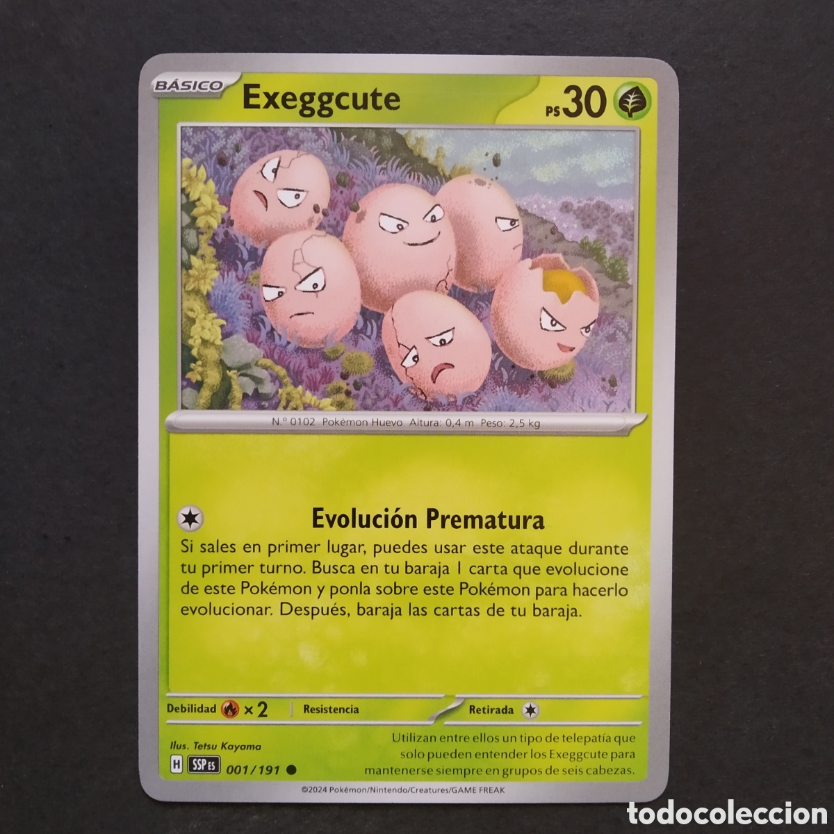 Trading cards: CARTA TCG - N&ordm; 001 - EXEGGCUTE - CHISPAS FULGURANTES - POK&Eacute;MON - EN ESPA&Ntilde;OL