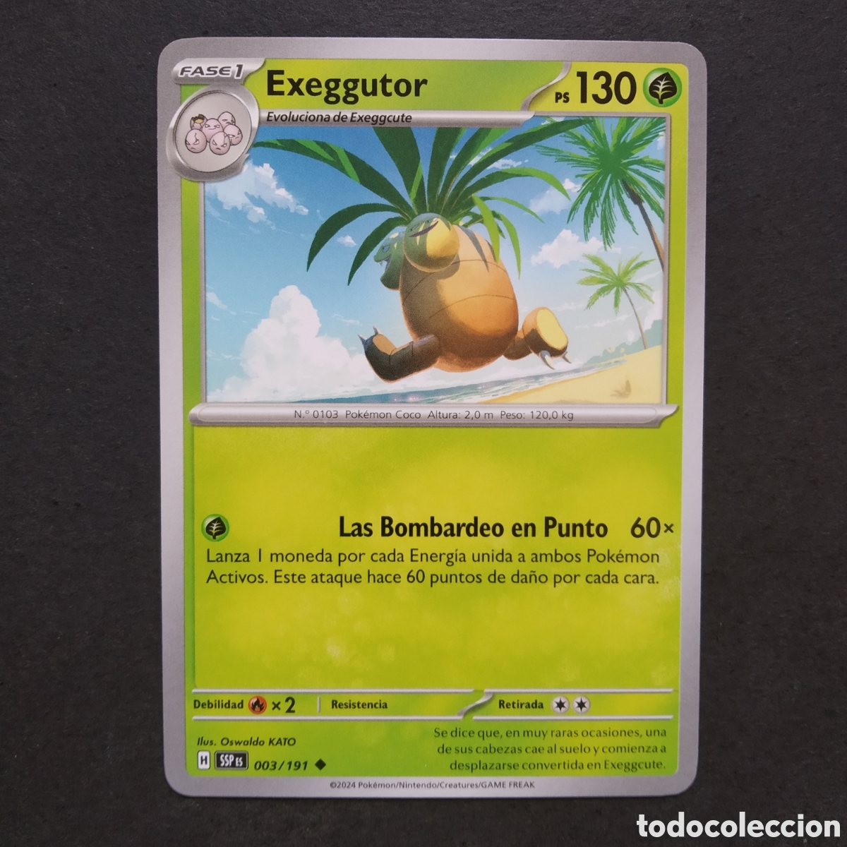 Trading cards: CARTA TCG - N&ordm; 003 - EXEGGUTOR - CHISPAS FULGURANTES - POK&Eacute;MON - EN ESPA&Ntilde;OL