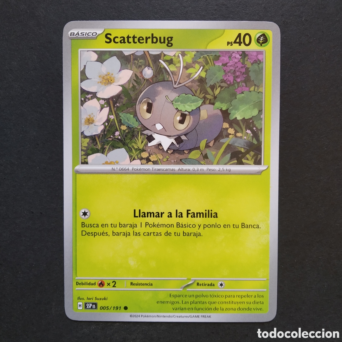 Trading cards: CARTA TCG - N&ordm; 005 - SCATTERBUG - CHISPAS FULGURANTES - POK&Eacute;MON - EN ESPA&Ntilde;OL
