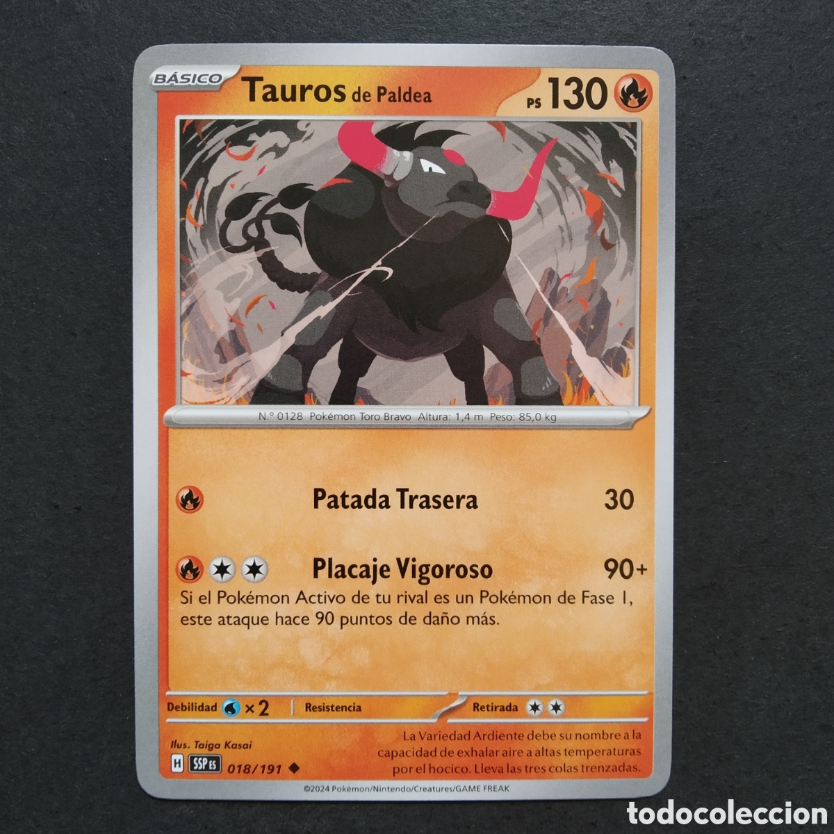 Trading cards: CARTA TCG - N&ordm; 018 - TAUROS DE PALDEA - CHISPAS FULGURANTES - POK&Eacute;MON - EN ESPA&Ntilde;OL