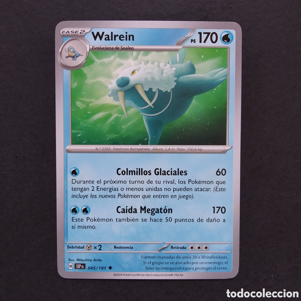 Trading cards: CARTA TCG - N&ordm; 045 - WALREIN - CHISPAS FULGURANTES - POK&Eacute;MON - EN ESPA&Ntilde;OL