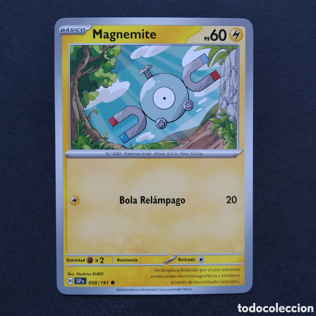 Trading cards: CARTA TCG - N&ordm; 058 - MAGNEMITE - CHISPAS FULGURANTES - POK&Eacute;MON - EN ESPA&Ntilde;OL