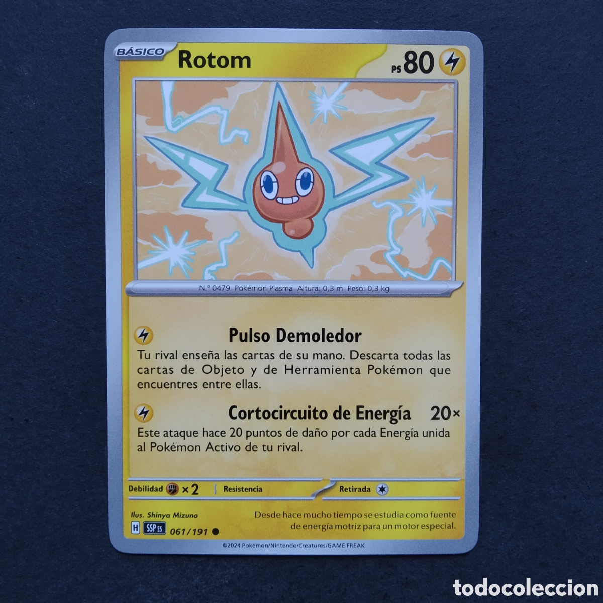 Trading cards: CARTA TCG - N&ordm; 061 - ROTOM - CHISPAS FULGURANTES - POK&Eacute;MON - EN ESPA&Ntilde;OL