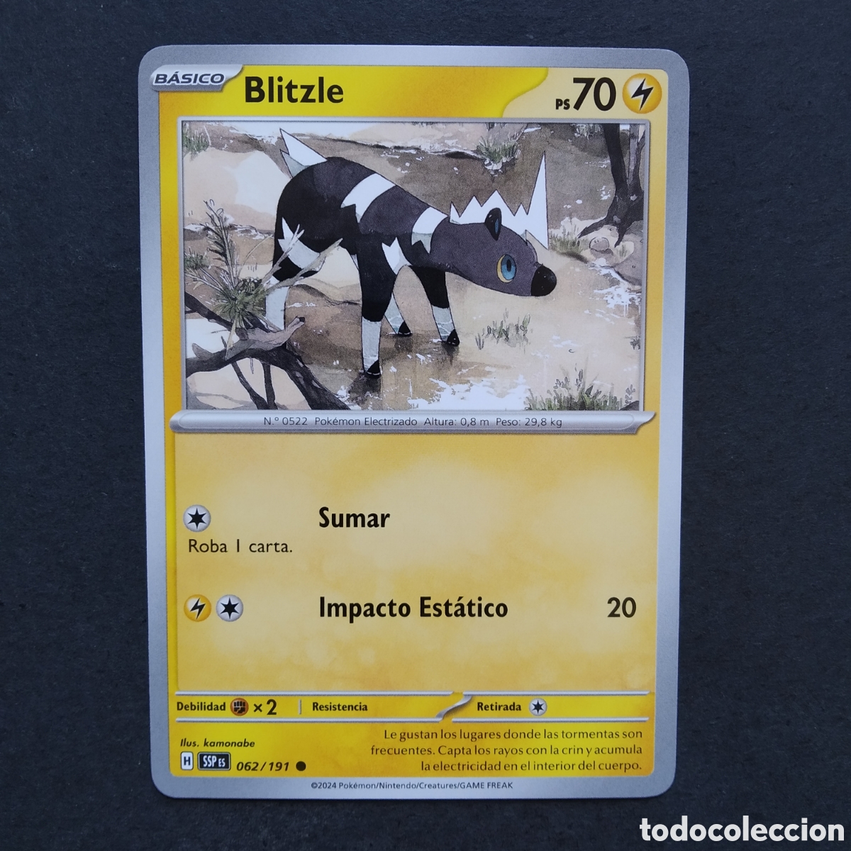 Trading cards: CARTA TCG - N&ordm; 062 - BLITZLE - CHISPAS FULGURANTES - POK&Eacute;MON - EN ESPA&Ntilde;OL