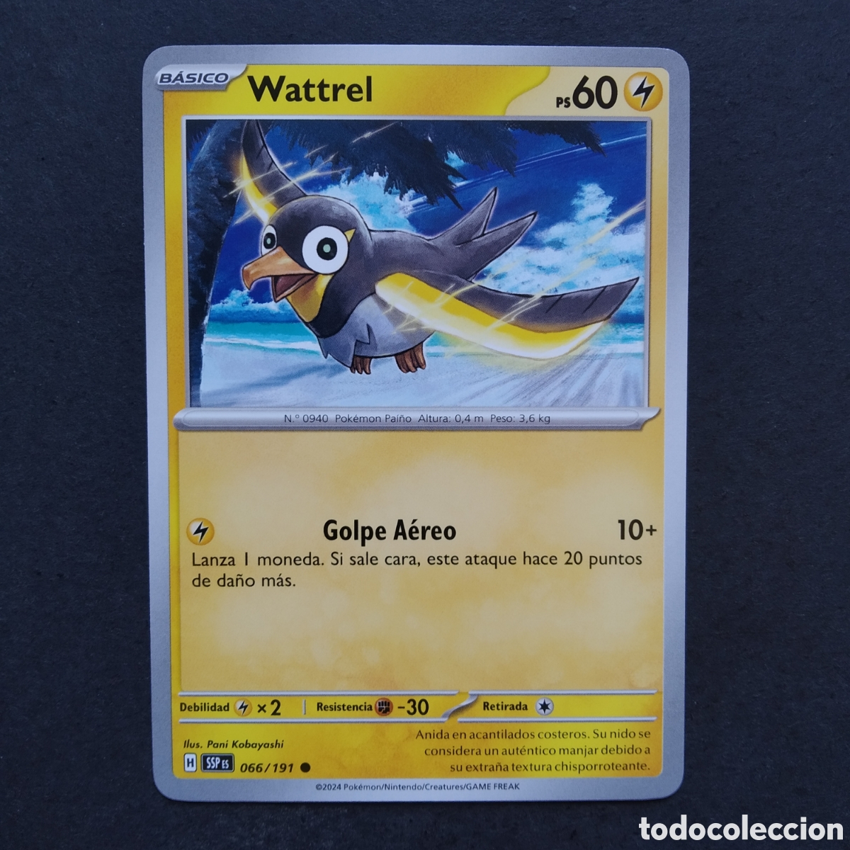 Trading cards: CARTA TCG - N&ordm; 066 - WATTREL - CHISPAS FULGURANTES - POK&Eacute;MON - EN ESPA&Ntilde;OL