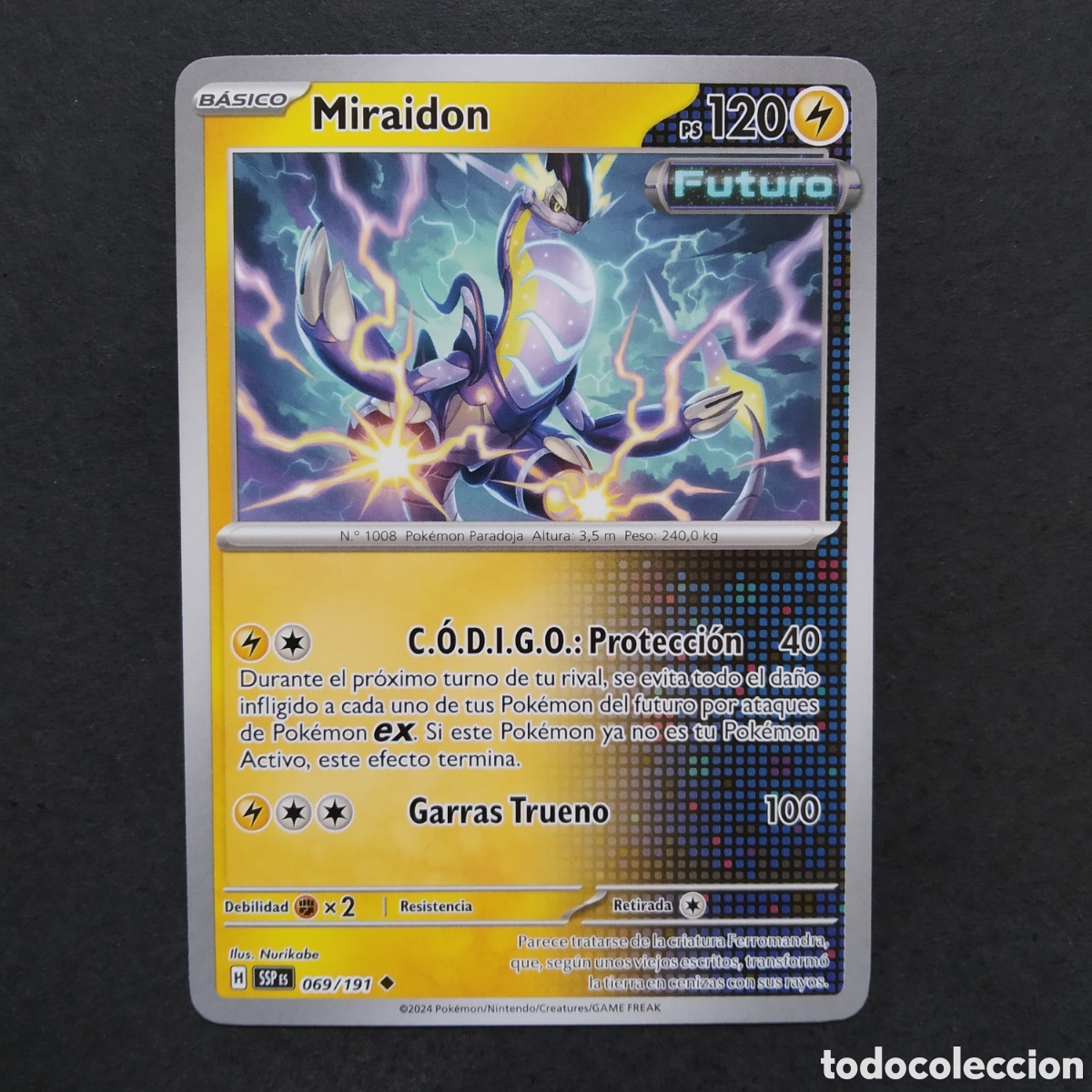 Trading cards: CARTA TCG - N&ordm; 069 - MIRAIDON - CHISPAS FULGURANTES - POK&Eacute;MON - EN ESPA&Ntilde;OL