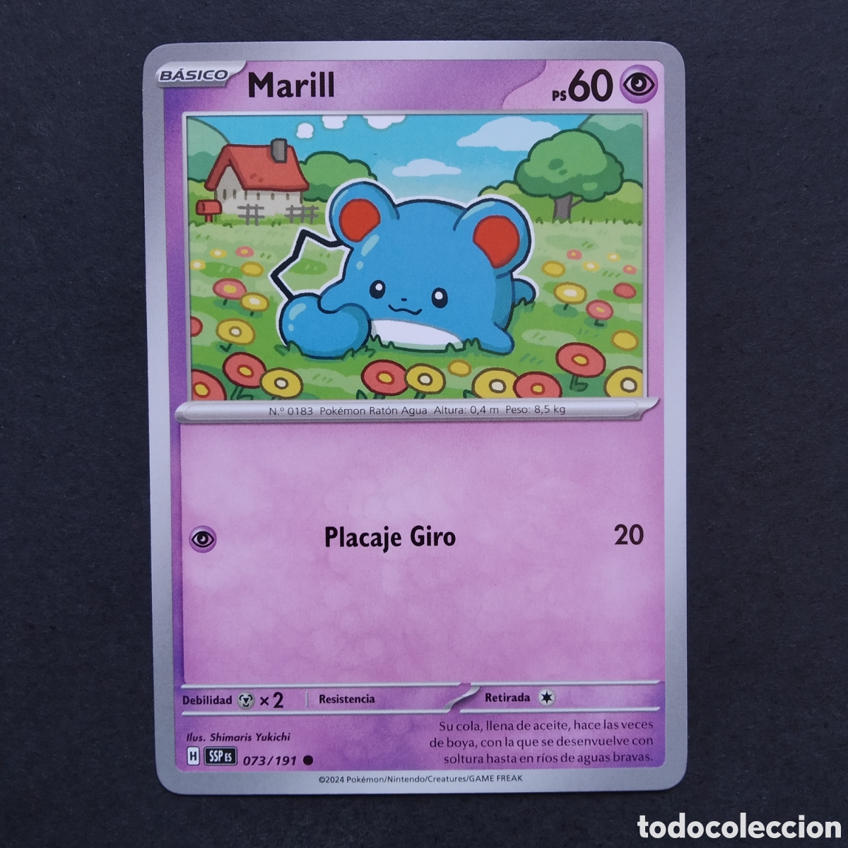Trading cards: CARTA TCG - N&ordm; 073 - MARILL - CHISPAS FULGURANTES - POK&Eacute;MON - EN ESPA&Ntilde;OL