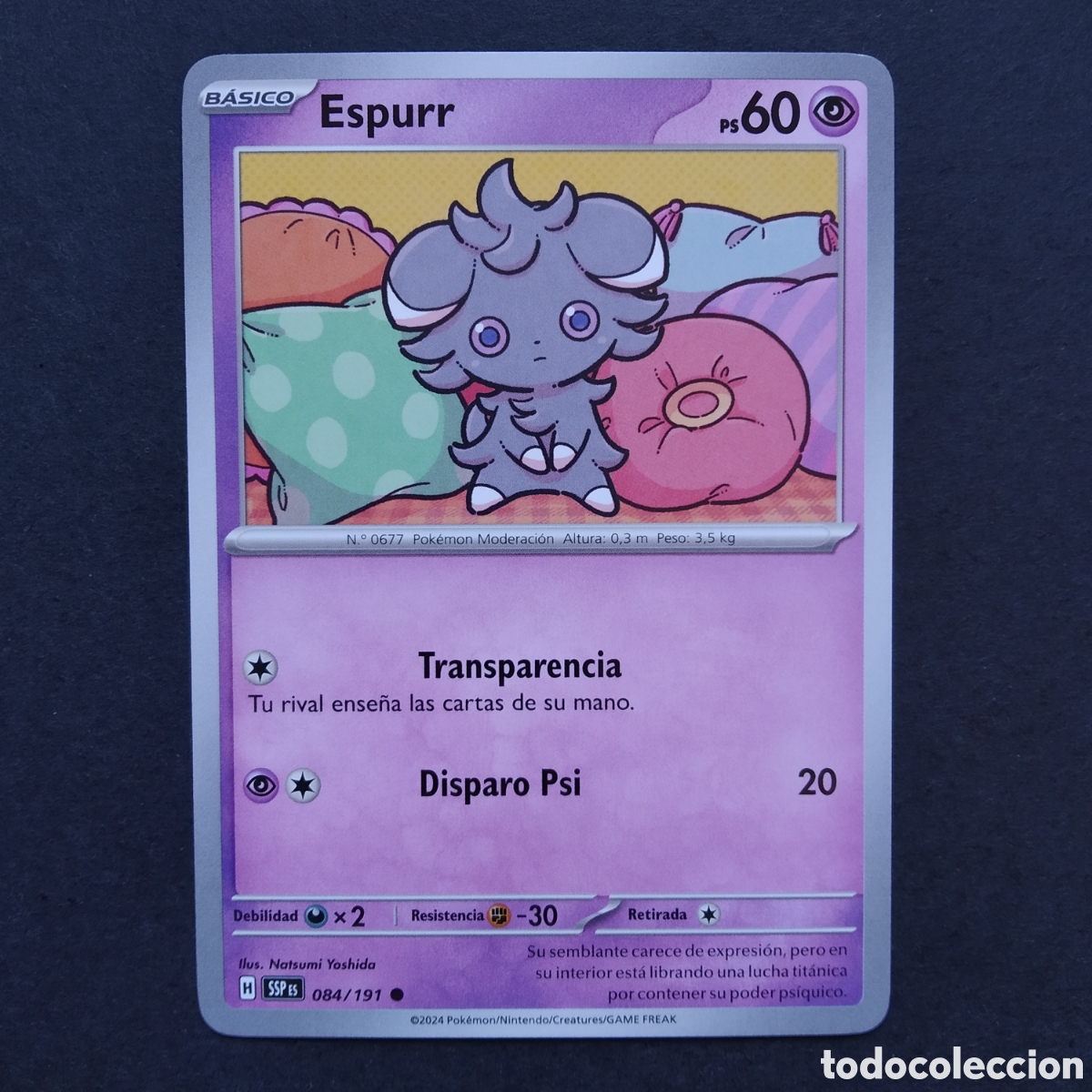 Trading cards: CARTA TCG - N&ordm; 084 - ESPURR - CHISPAS FULGURANTES - POK&Eacute;MON - EN ESPA&Ntilde;OL
