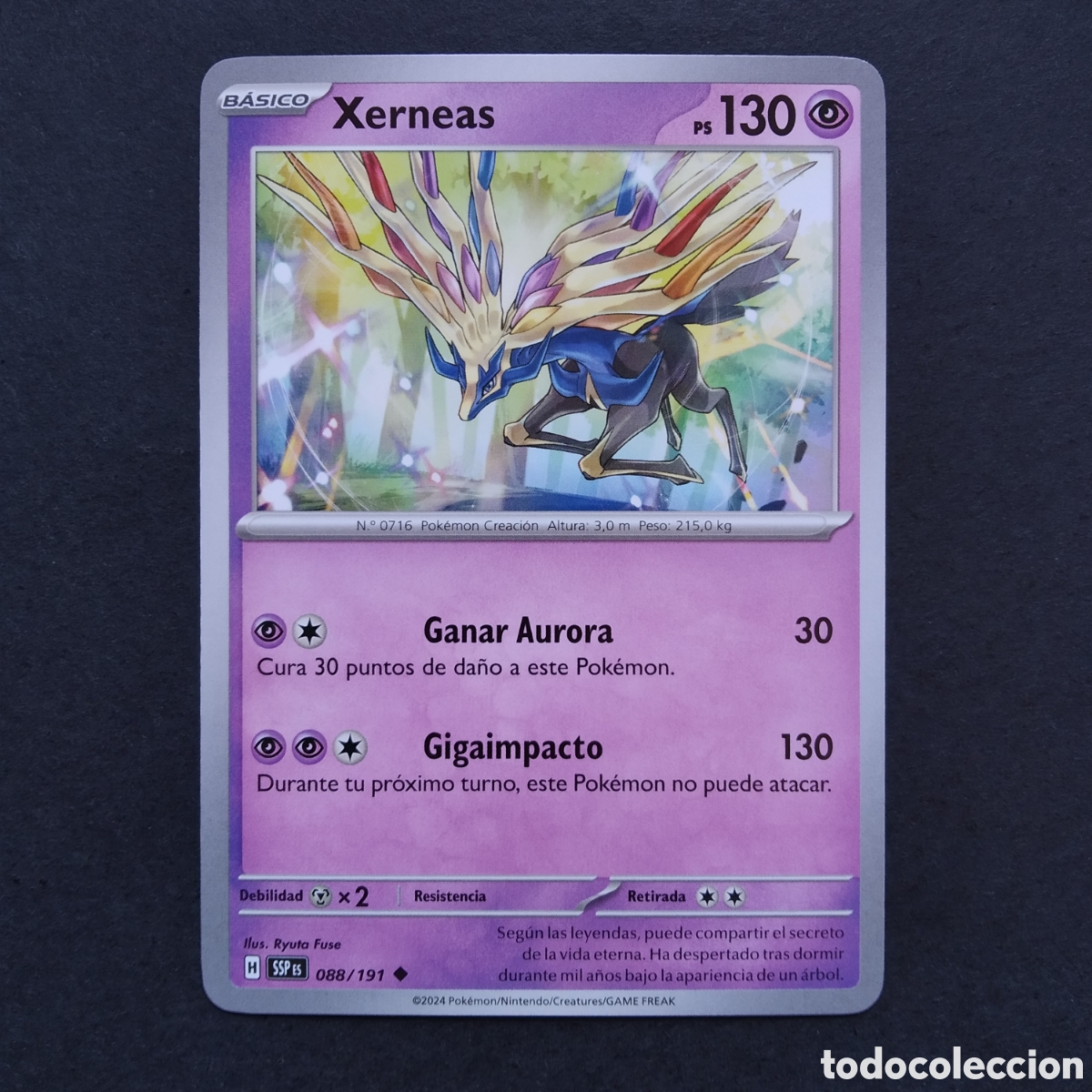 Trading cards: CARTA TCG - N&ordm; 088 - XERNEAS - CHISPAS FULGURANTES - POK&Eacute;MON - EN ESPA&Ntilde;OL