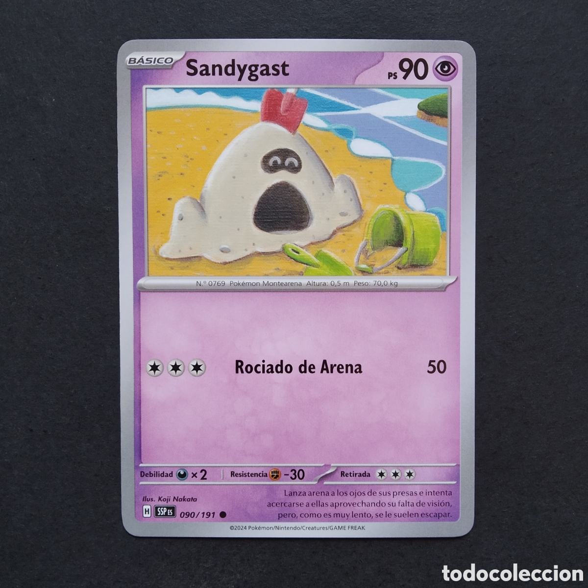 Trading cards: CARTA TCG - N&ordm; 090 - SANDYGAST - CHISPAS FULGURANTES - POK&Eacute;MON - EN ESPA&Ntilde;OL