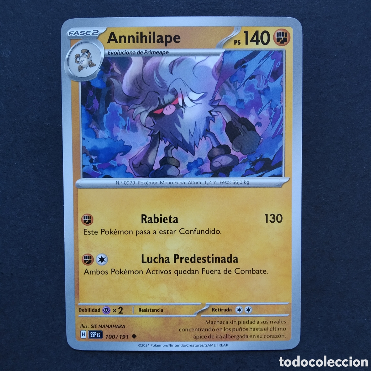 Trading cards: CARTA TCG - N&ordm; 100 - ANNIHILAPE - CHISPAS FULGURANTES - POK&Eacute;MON - EN ESPA&Ntilde;OL