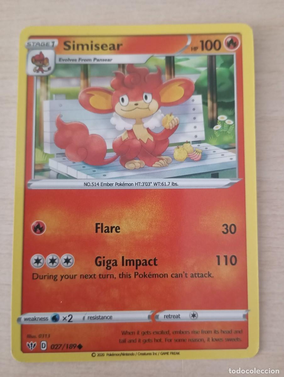 Trading cards: Carta Pok&eacute;mon Simisear Proxy
