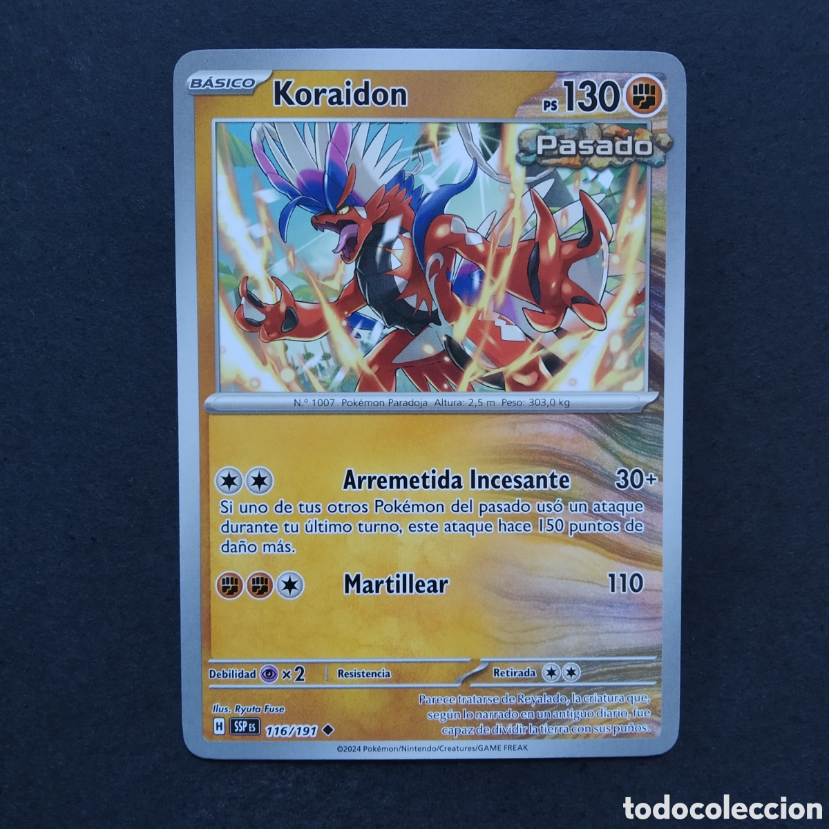 Trading cards: CARTA TCG - N&ordm; 116 - KORAIDON - CHISPAS FULGURANTES - POK&Eacute;MON - EN ESPA&Ntilde;OL