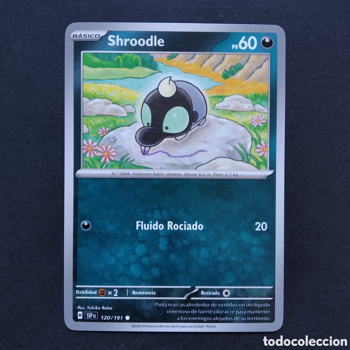 Sammelkarten: CARTA TCG - N&ordm; 120 - SHROODLE - CHISPAS FULGURANTES - POK&Eacute;MON - EN ESPA&Ntilde;OL