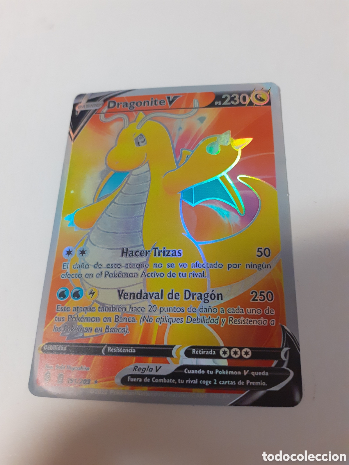 Trading cards: POKEMON TARJETA TRADING CARD DRAGONITE 230 A&Ntilde;O 2022
