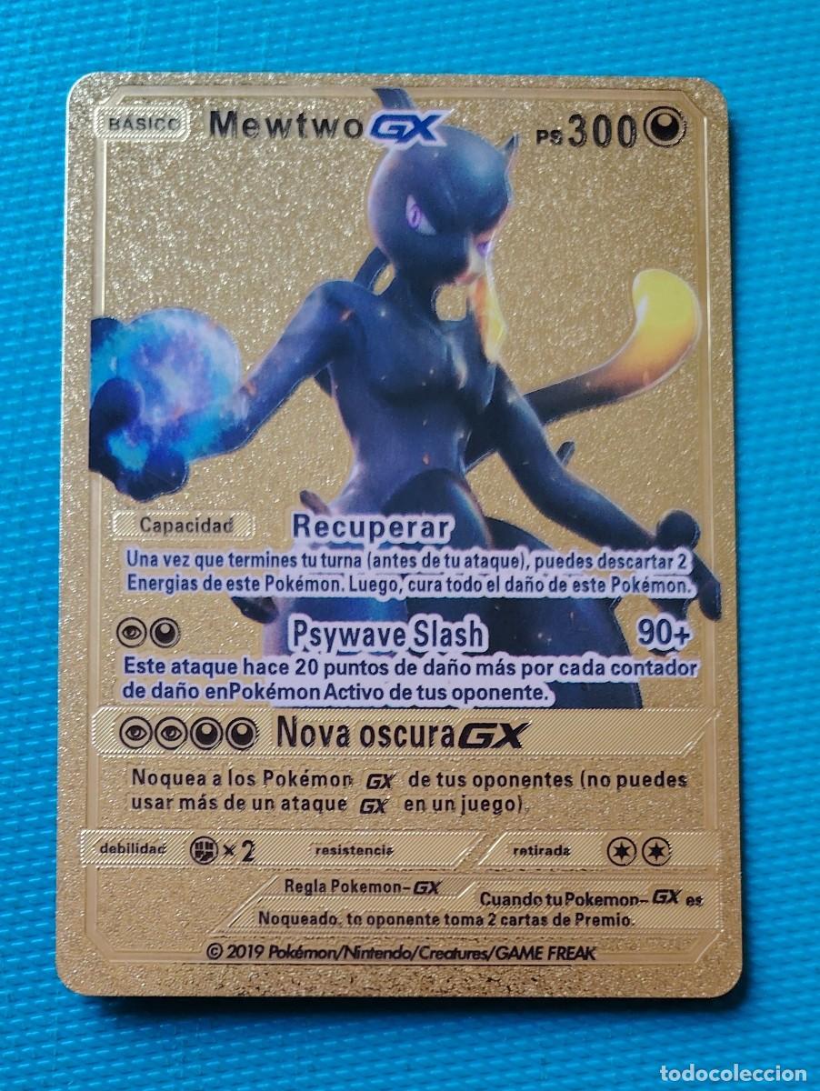 Trading cards: CARTA POKEMON EN ESPA&Ntilde;OL - CARTA POKEMON FAN ART - MEWTWO GX - COLECCIONABLE - NUEVA MD MINT