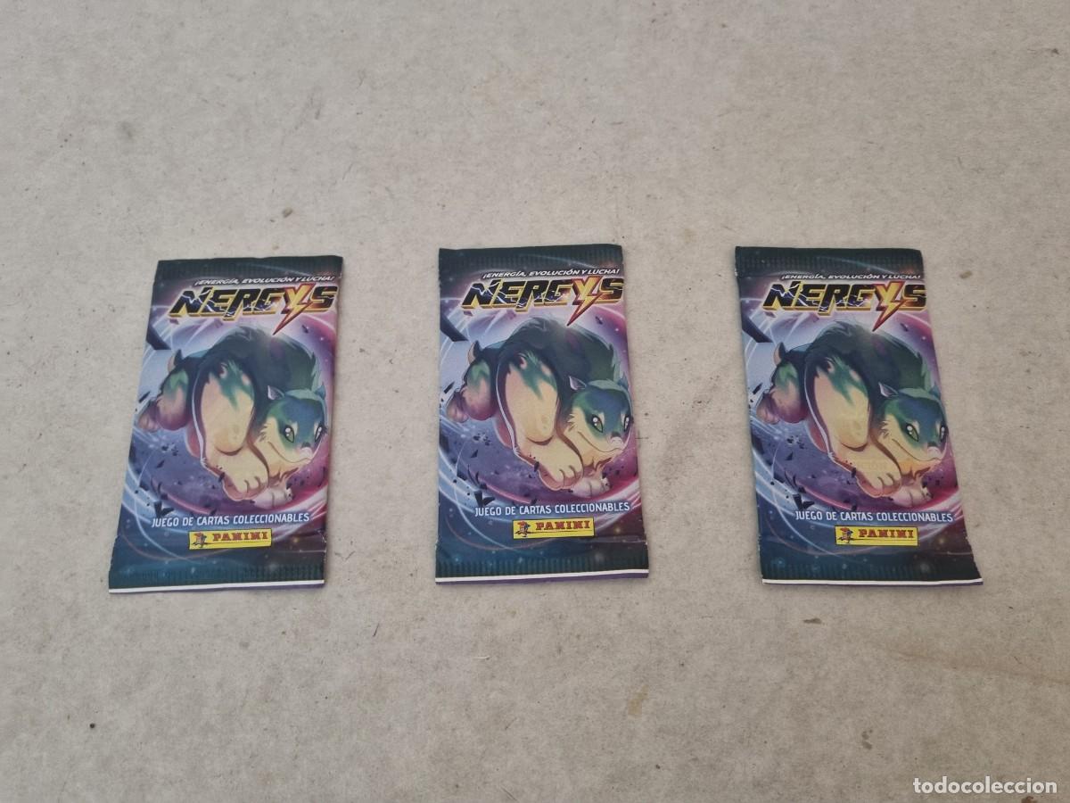 Trading cards: Lote de 3 sobres Panini de la colecci&oacute;n Nergys