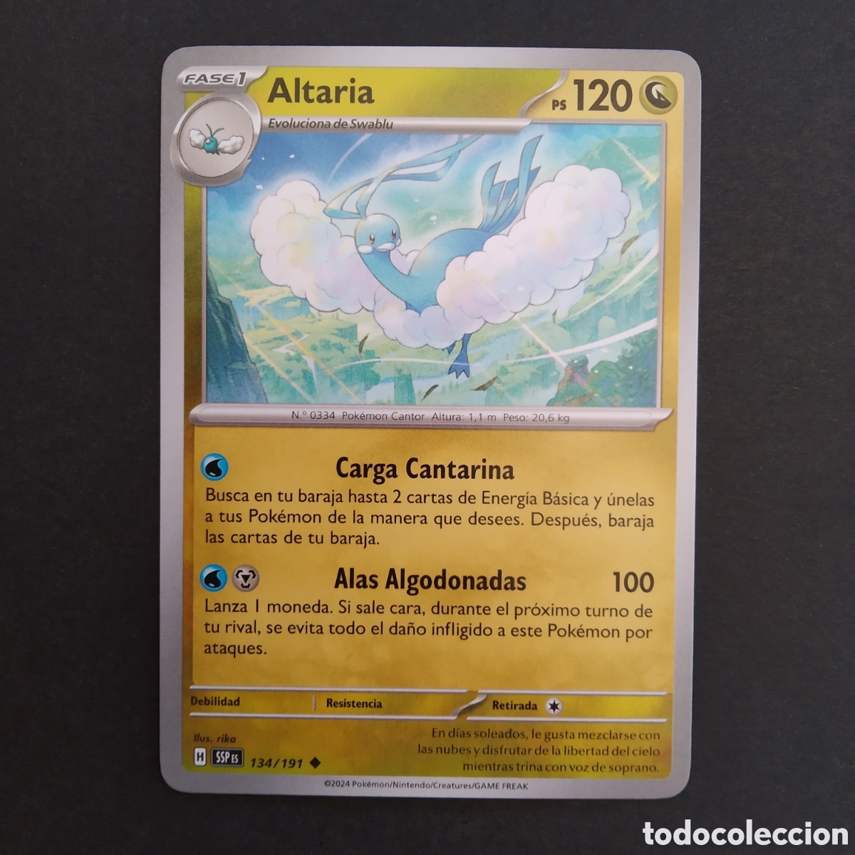 Trading cards: CARTA TCG - N&ordm; 134 - ALTARIA - CHISPAS FULGURANTES - POK&Eacute;MON - EN ESPA&Ntilde;OL