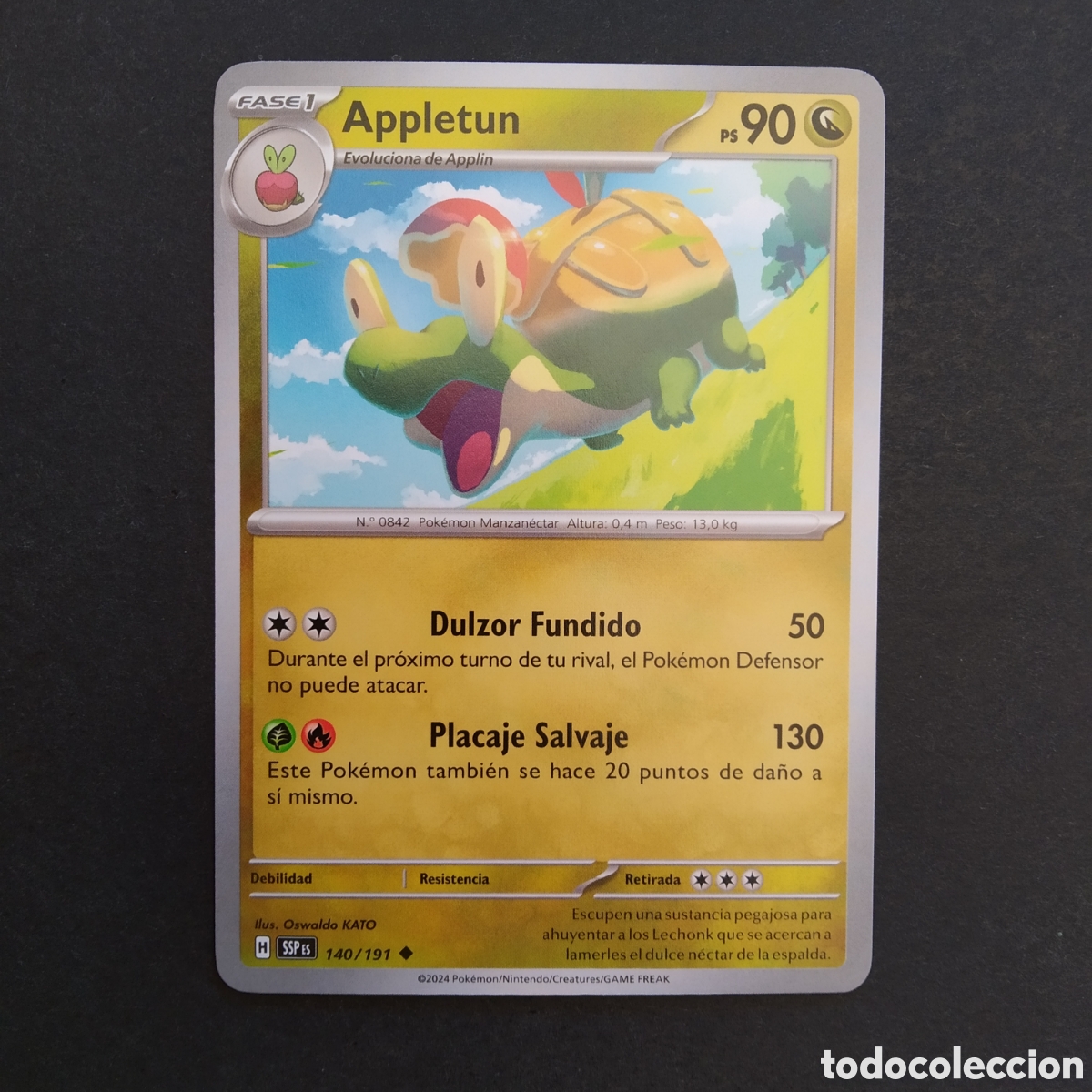 Trading cards: CARTA TCG - N&ordm; 140 - APPLETUN - CHISPAS FULGURANTES - POK&Eacute;MON - EN ESPA&Ntilde;OL
