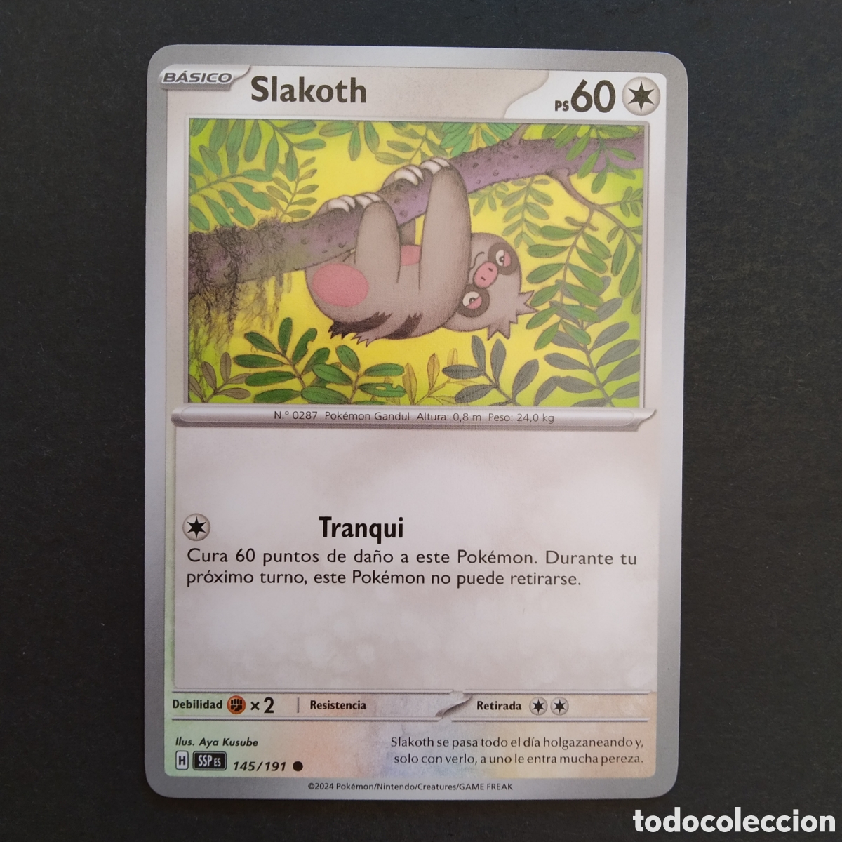 Trading cards: CARTA TCG - N&ordm; 145 - SLAKOTH - CHISPAS FULGURANTES - POK&Eacute;MON - EN ESPA&Ntilde;OL