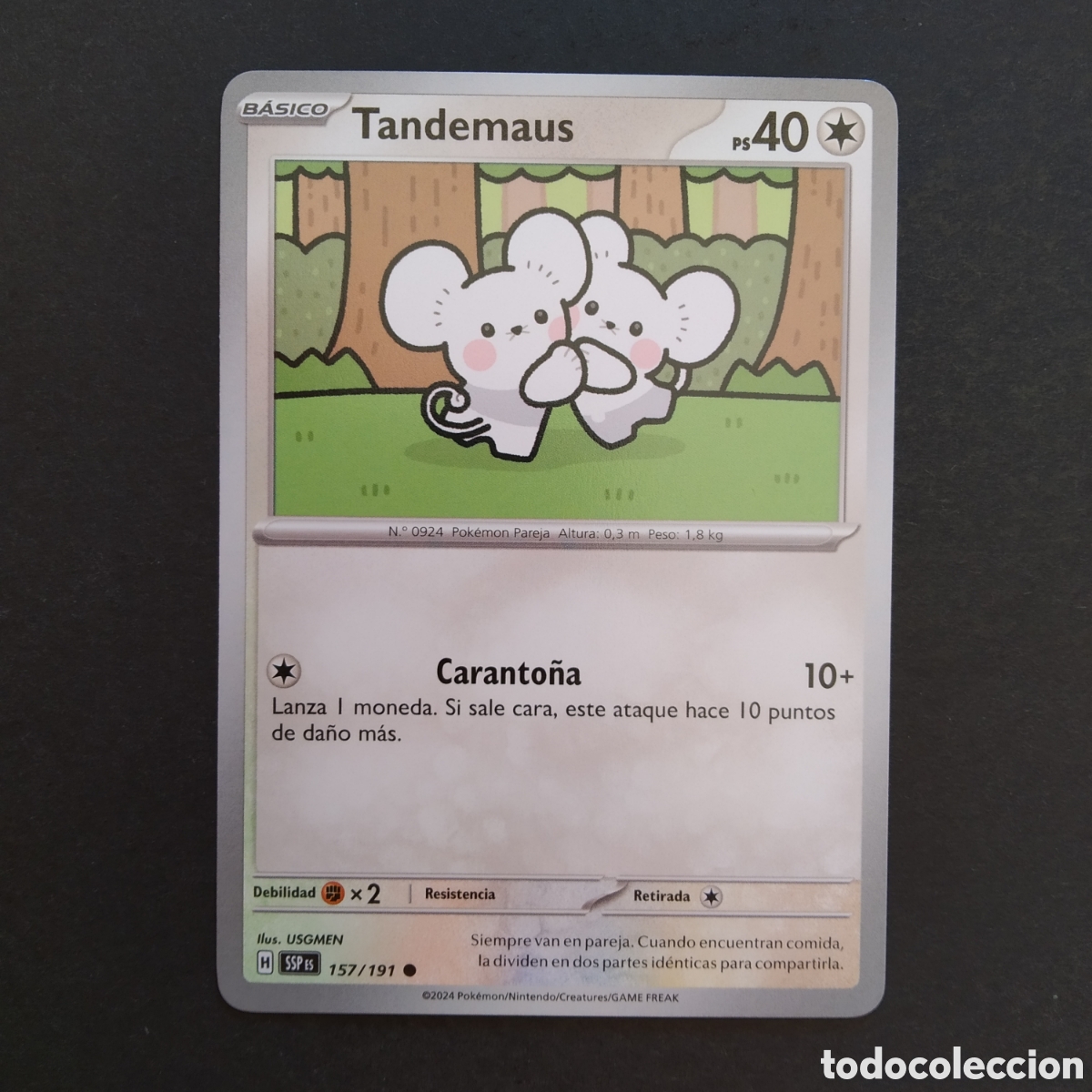 Trading cards: CARTA TCG - N&ordm; 157 - TANDEMAUS - CHISPAS FULGURANTES - POK&Eacute;MON - EN ESPA&Ntilde;OL