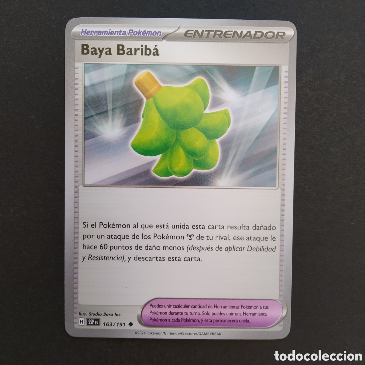 Trading cards: CARTA TCG - N&ordm; 163 - BAYA BARIB&Aacute; - CHISPAS FULGURANTES - POK&Eacute;MON - EN ESPA&Ntilde;OL