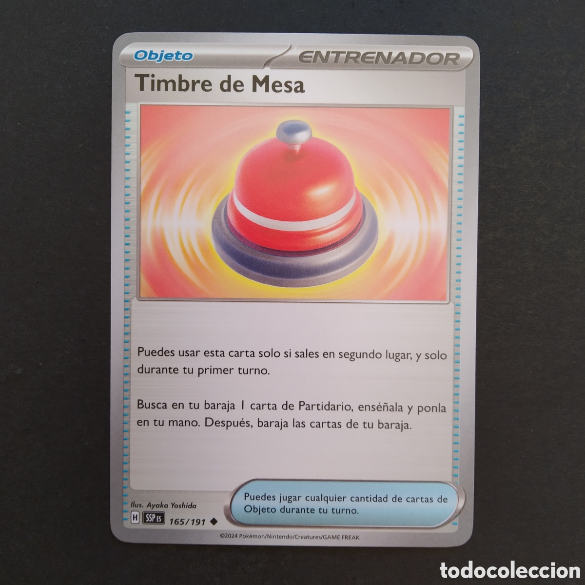 Trading cards: CARTA TCG - N&ordm; 165 - TIMBRE DE MESA - CHISPAS FULGURANTES - POK&Eacute;MON - EN ESPA&Ntilde;OL