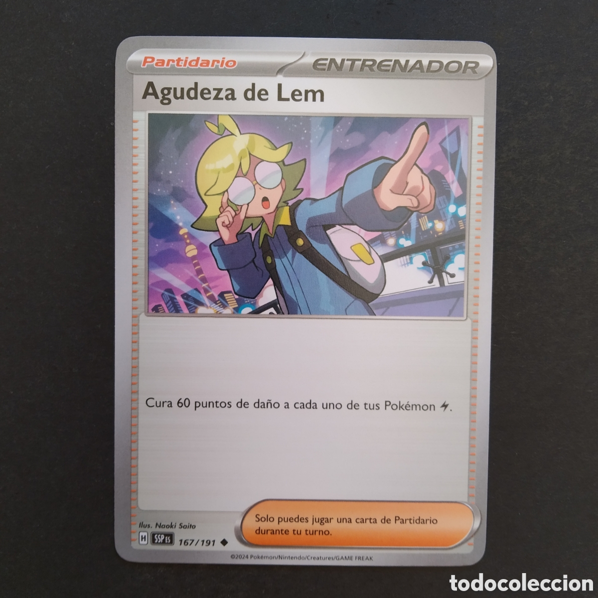 Trading cards: CARTA TCG - N&ordm; 167 - AGUDEZA DE LEM - CHISPAS FULGURANTES - POK&Eacute;MON - EN ESPA&Ntilde;OL