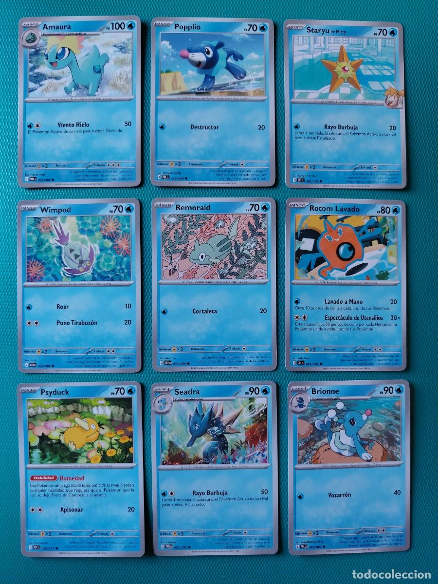 Trading cards: AXARCOIN - 9 CARTAS POKEMON EN ESPA&Ntilde;OL - TIPO AGUA - BASICO Y FASE 1 COMUNES