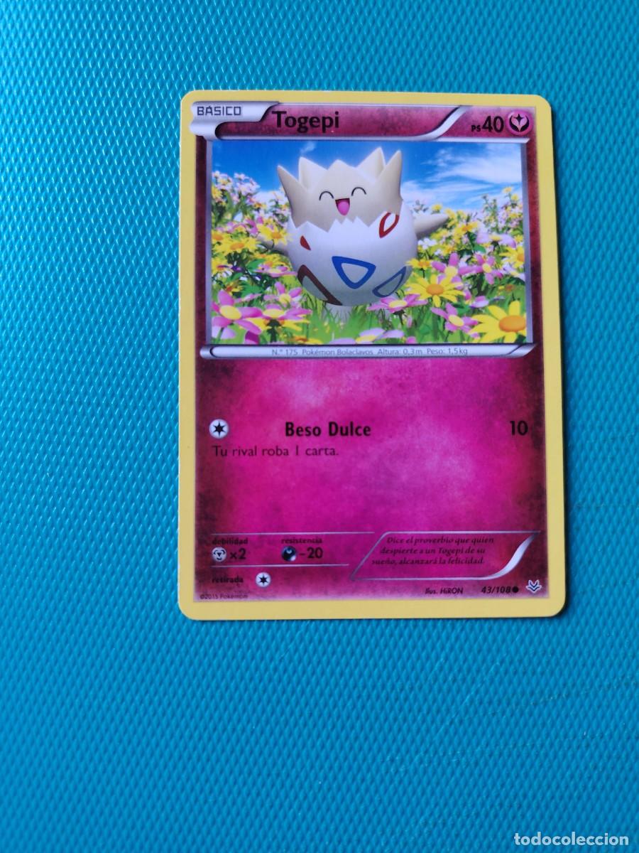 Trading cards: CARTA POKEMON EN ESPA&Ntilde;OL - TOGEPI 43 /108 - BASICO - ORIGINAL - BUEN ESTADO