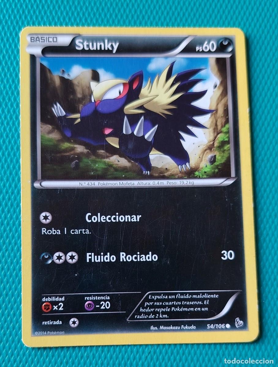 Trading cards: CARTA POKEMON EN ESPA&Ntilde;OL - STUNKY 54 /106 - BASICO - ORIGINAL - BUEN ESTADO