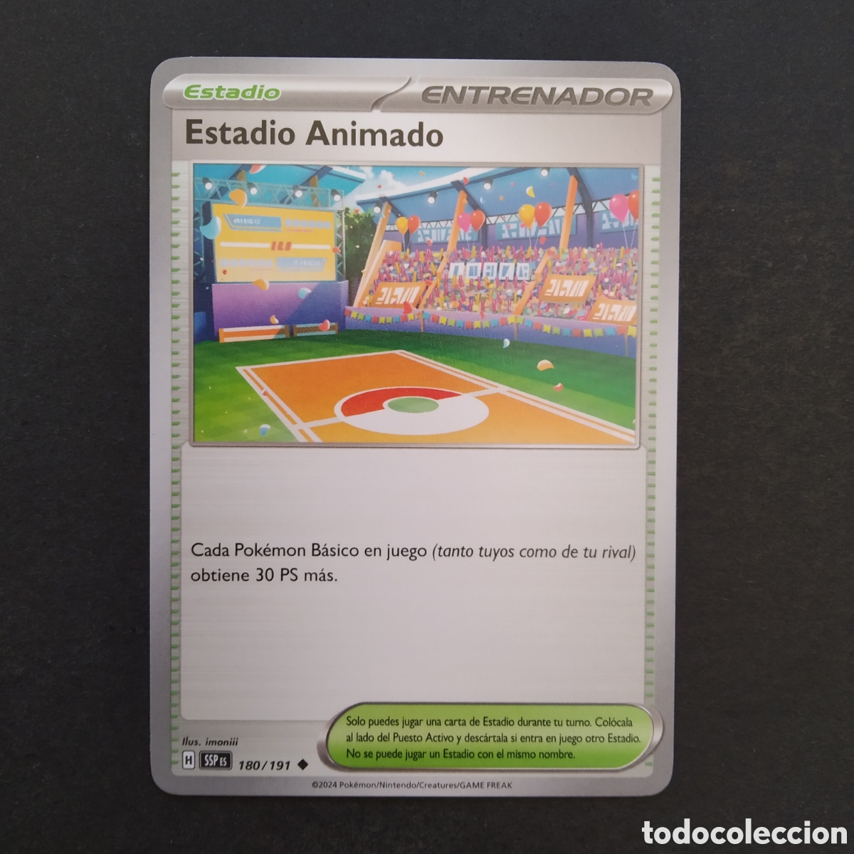 Trading cards: CARTA TCG - N&ordm; 180 - ESTADIO ANIMADO - CHISPAS FULGURANTES - POK&Eacute;MON - EN ESPA&Ntilde;OL