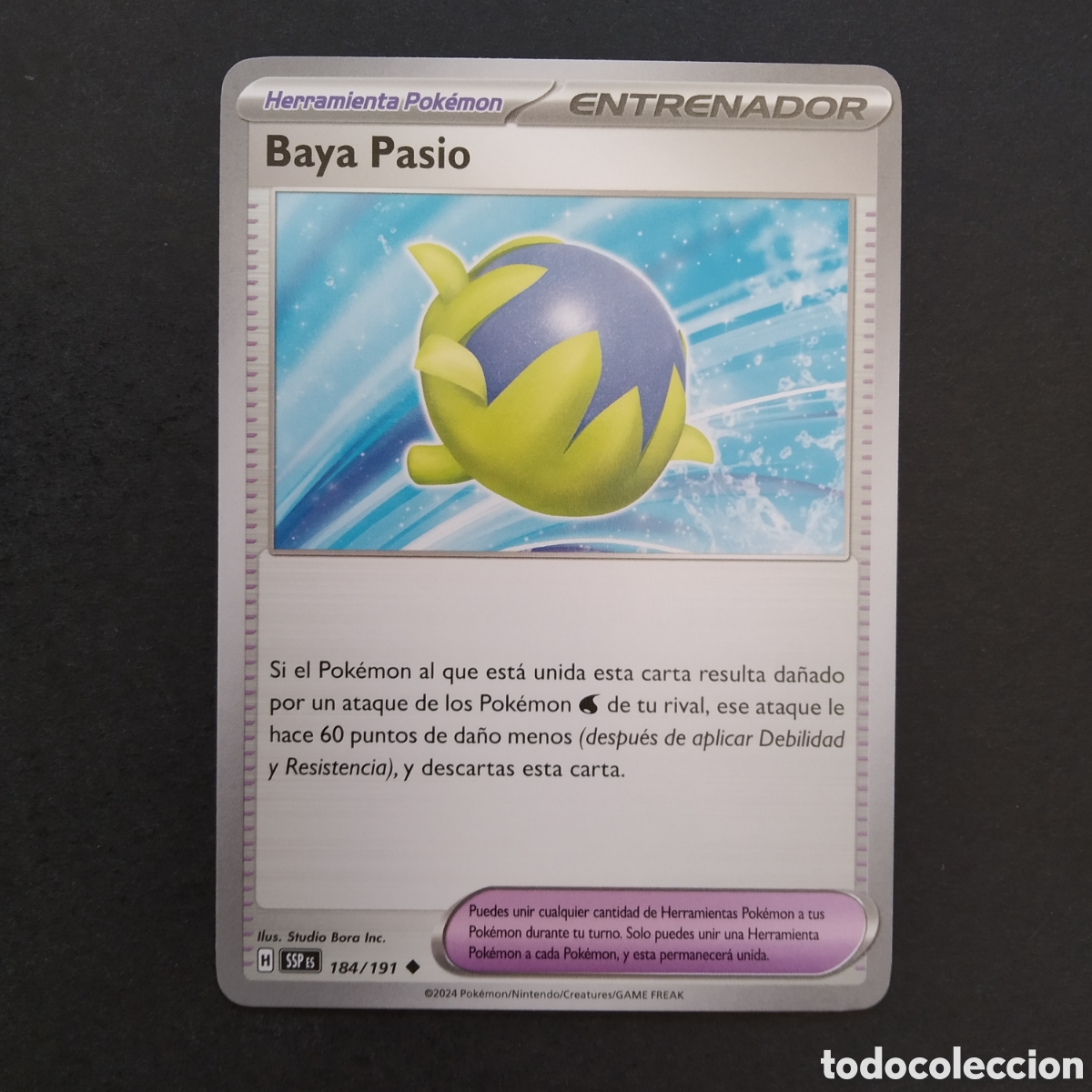 Trading cards: CARTA TCG - N&ordm; 184 - BAYA PASIO - CHISPAS FULGURANTES - POK&Eacute;MON - EN ESPA&Ntilde;OL