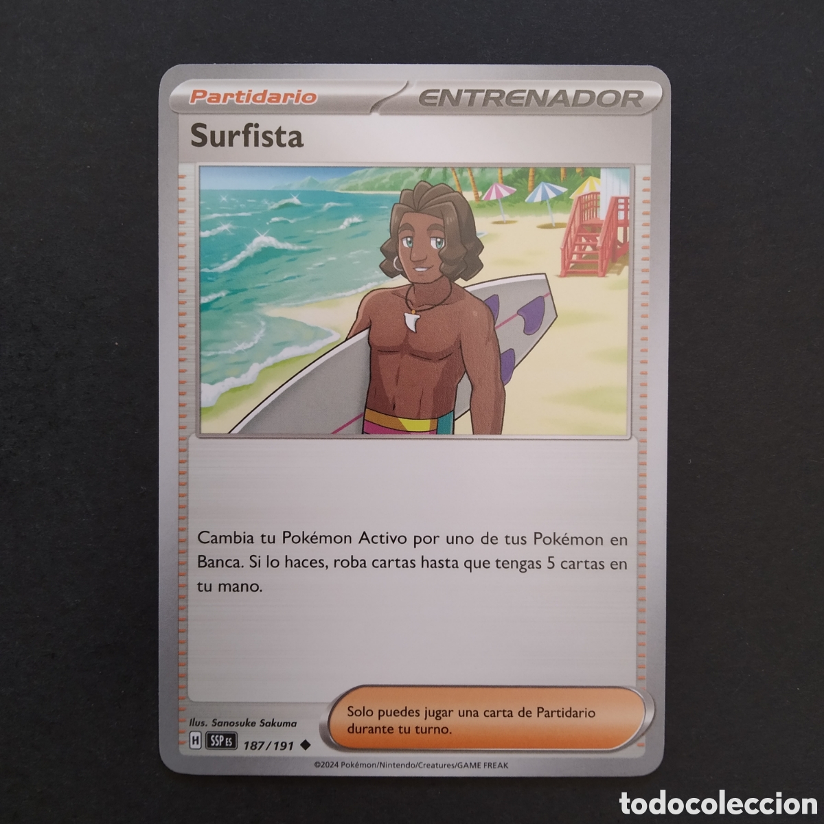 Trading cards: CARTA TCG - N&ordm; 187 - SURFISTA - CHISPAS FULGURANTES - POK&Eacute;MON - EN ESPA&Ntilde;OL