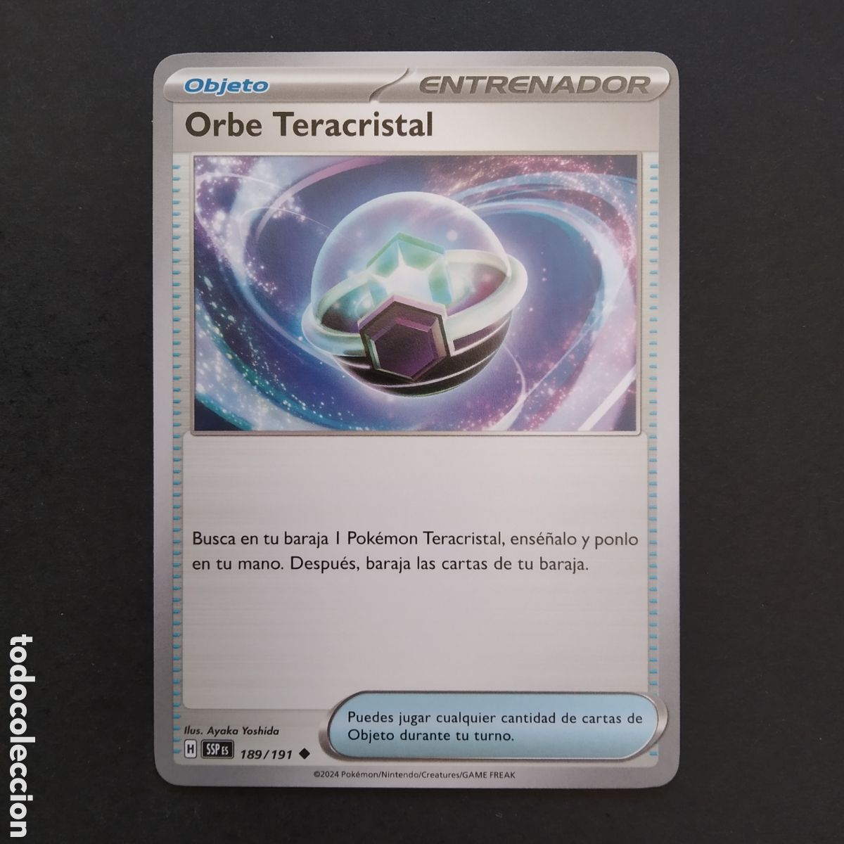 Trading cards: CARTA TCG - N&ordm; 189 - ORBE TERACRISTAL - CHISPAS FULGURANTES - POK&Eacute;MON - EN ESPA&Ntilde;OL