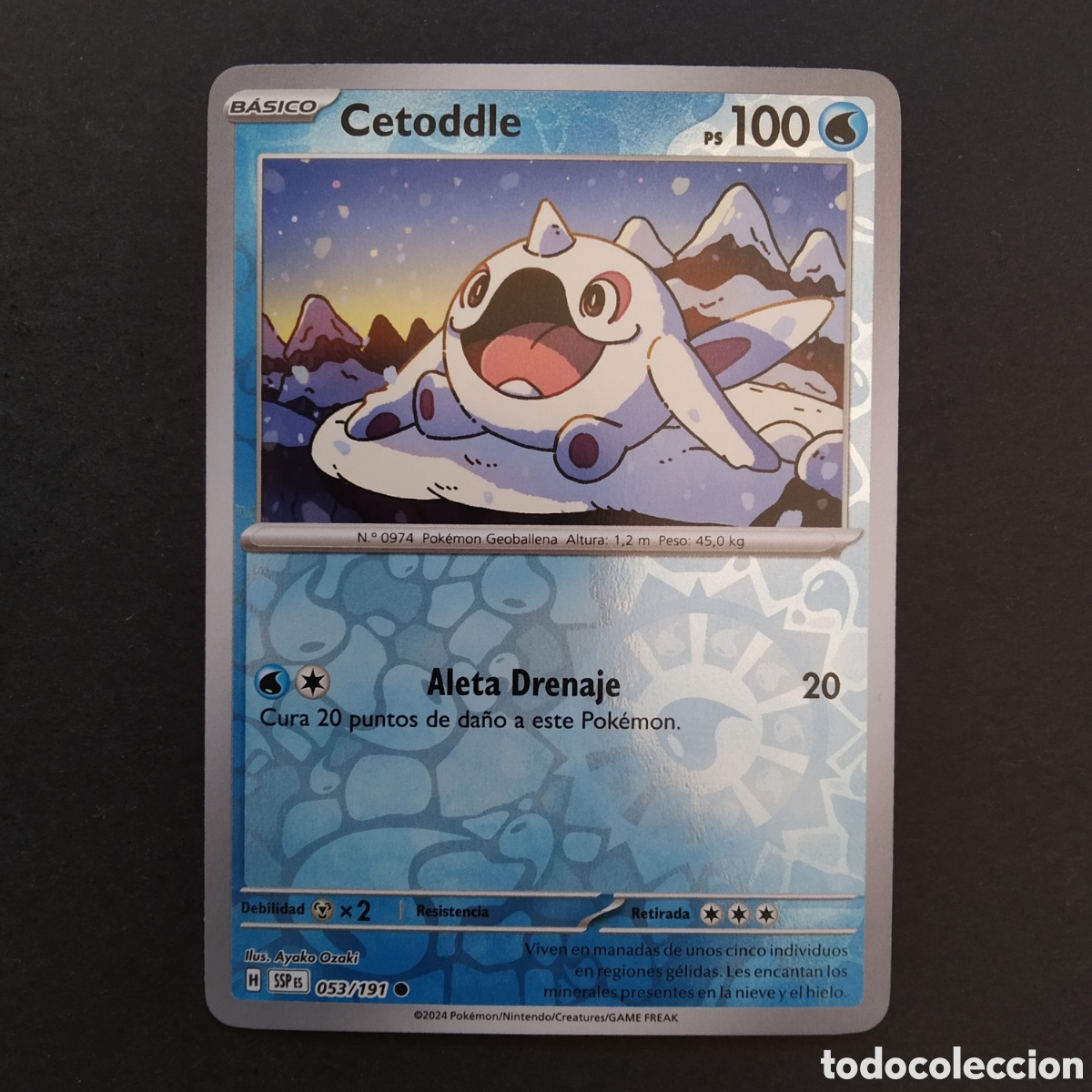 Trading cards: CARTA TCG - N&ordm; 053 - CETODDLE (HOLOGR&Aacute;FICA) - CHISPAS FULGURANTES - POK&Eacute;MON - EN ESPA&Ntilde;OL