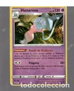 Trading cards: CROMO DE PANINI DE POKEMON N&ordm; 0858 PS 130 A&Ntilde;O 2021 TITULO FASE 2 HATTERENE