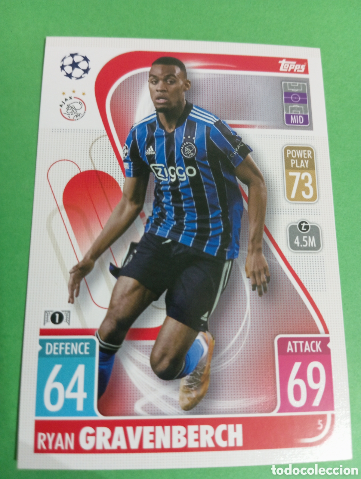 Trading cards: Gravenberch Ajax n&deg;5 / TOPPS MATCH ATTAX 2021/2022