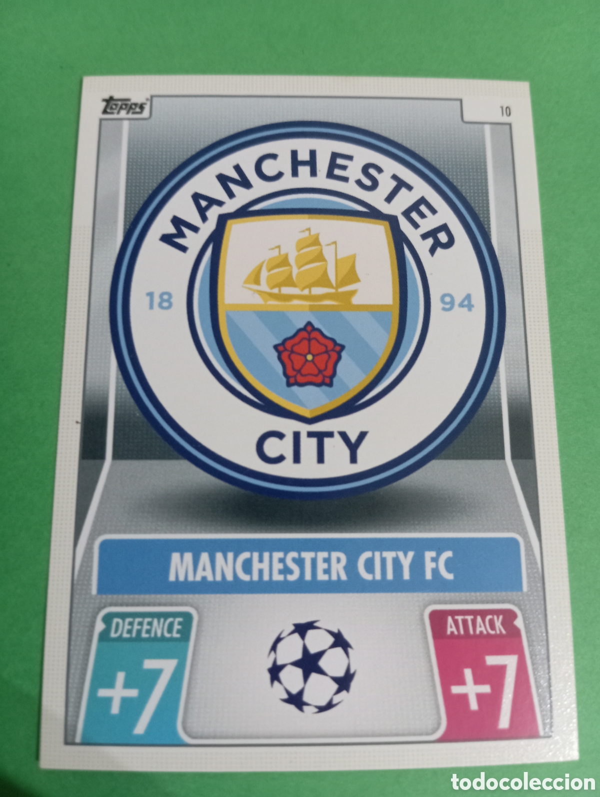 Trading cards: Escudo del Manchester City n&deg;10 / TOPPS MATCH ATTAX 2021/2022