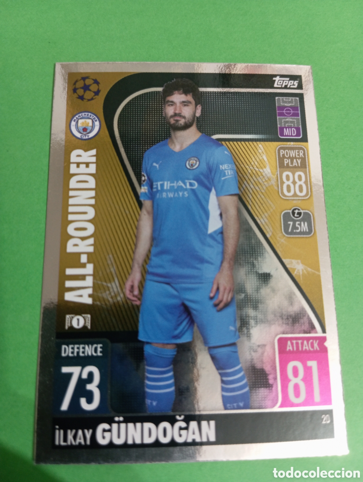 Trading cards: G&uuml;ndogan Manchester City ALL-ROUNDER n&deg;20 / TOPPS MATCH ATTAX 2021/2022