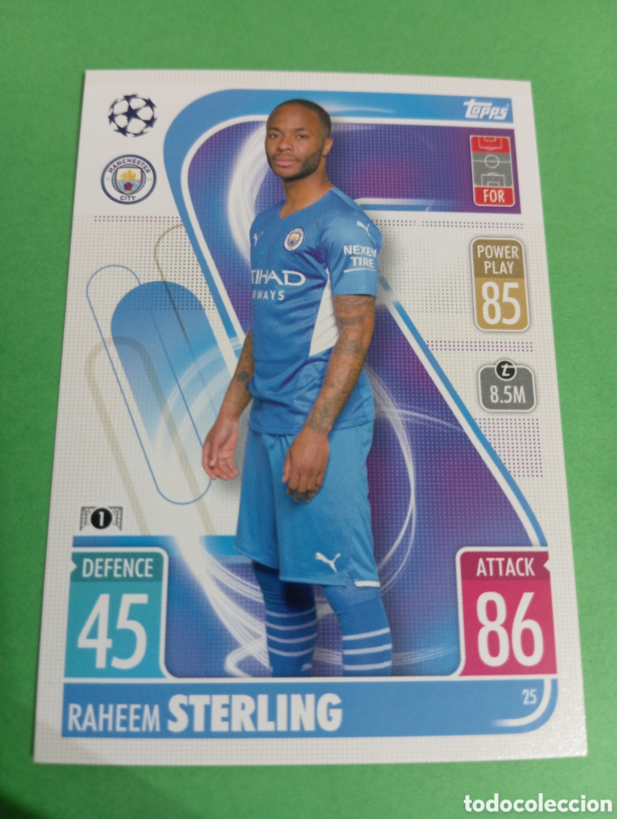 Trading cards: Sterling Manchester City n&deg;25 / TOPPS MATCH ATTAX 2021/2022