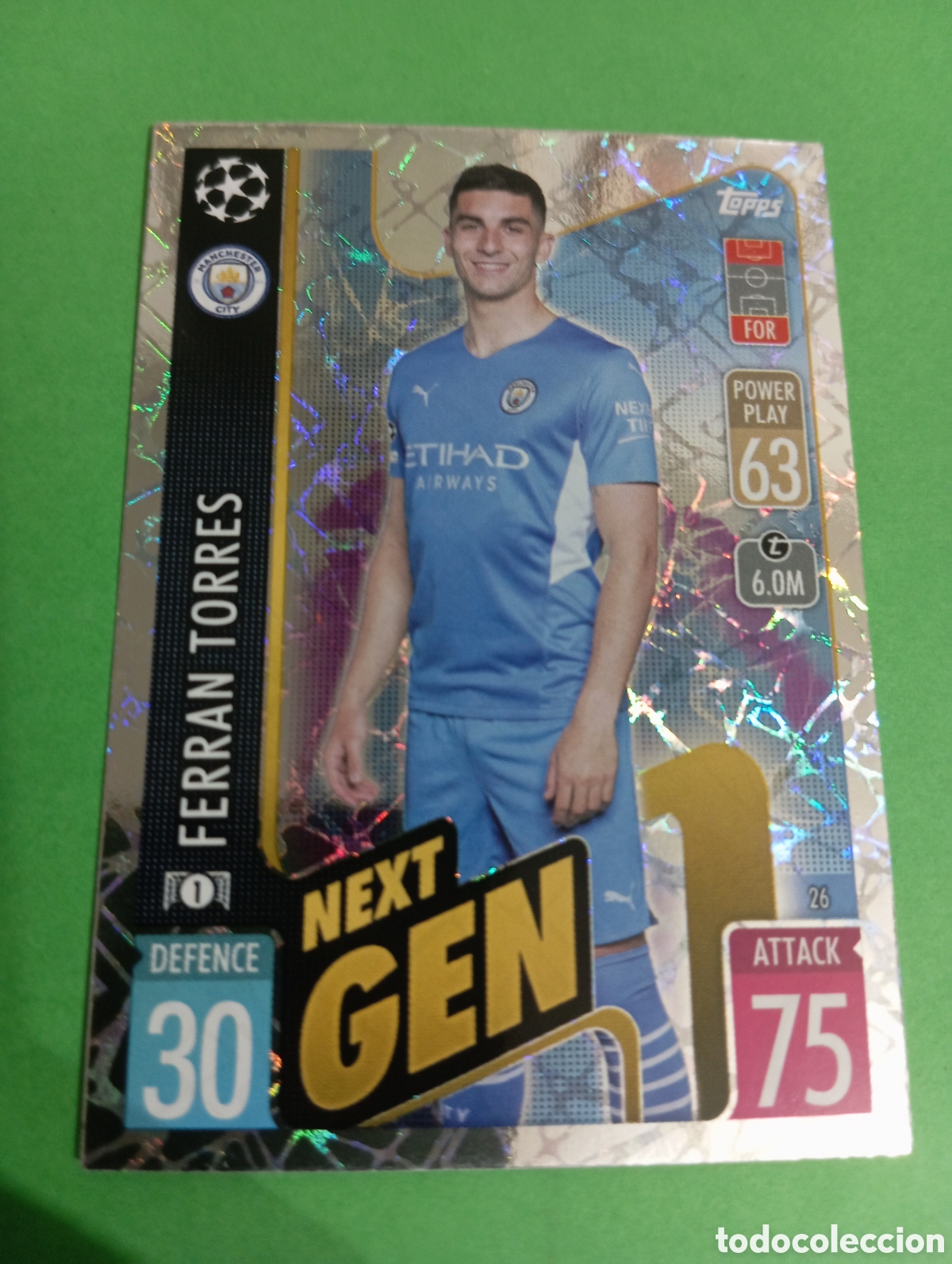 Trading cards: Ferran Torres Manchester City NEXT GEN n&deg;26 / TOPPS MATCH ATTAX 2021/2022