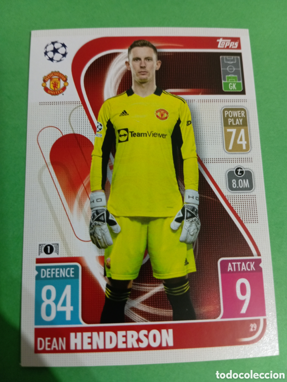 Trading cards: Dean Henderson Manchester United n&deg;29 / TOPPS MATCH ATTAX 2021/2022