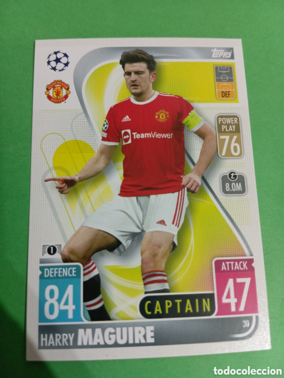 Trading cards: Harry Maguire Manchester United n&deg;30 / TOPPS MATCH ATTAX 2021/2022