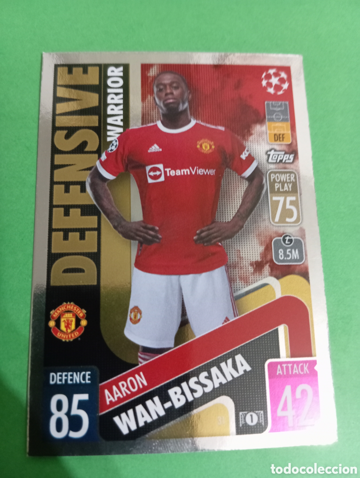 Trading cards: Wan-Bissaka Manchester United DEFENSIVE WARRIOR n&deg;31 / TOPPS MATCH ATTAX 2021/2022