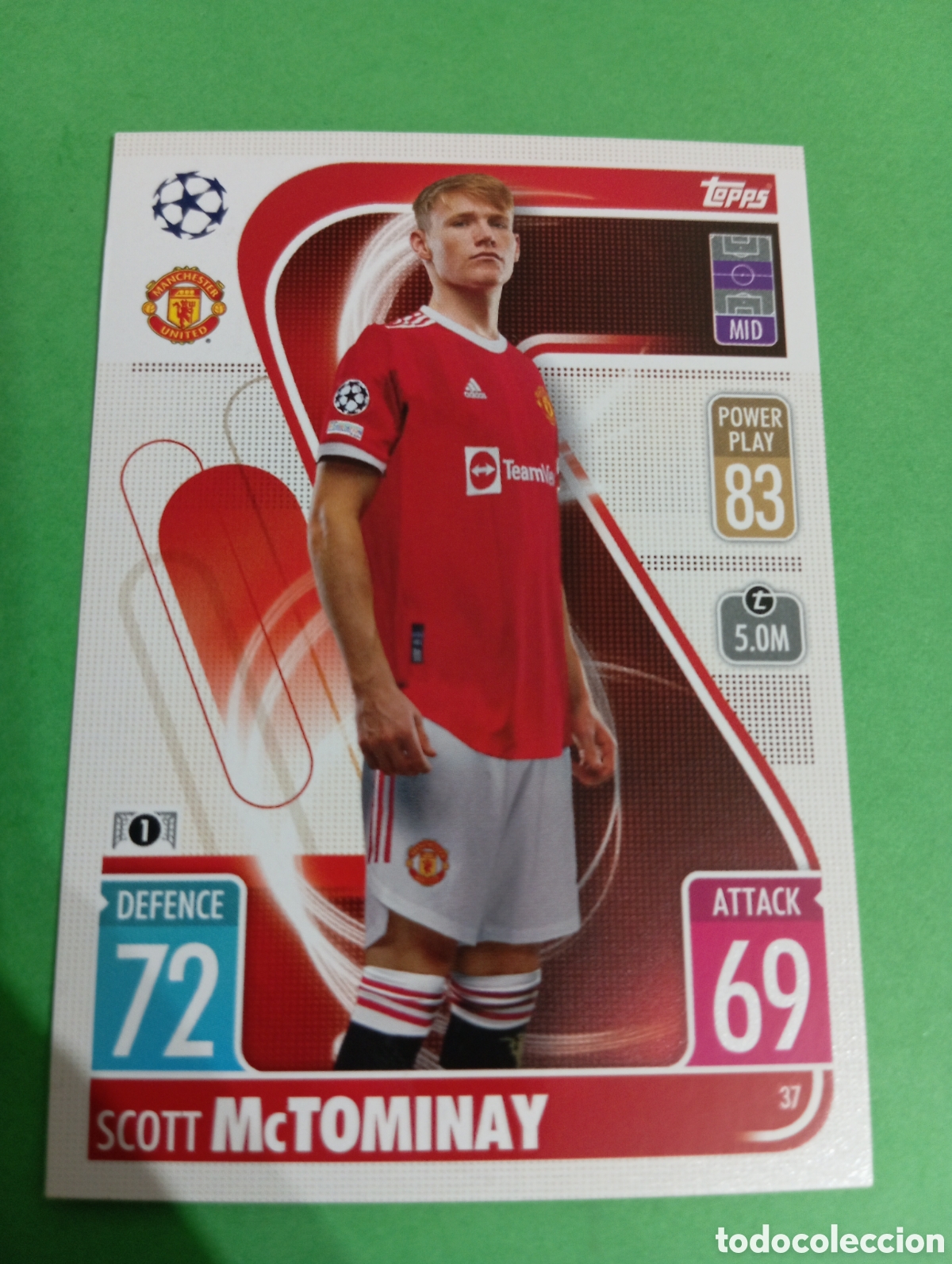 Trading cards: Scott McTominay Manchester United n&deg;37 / TOPPS MATCH ATTAX 2021/2022