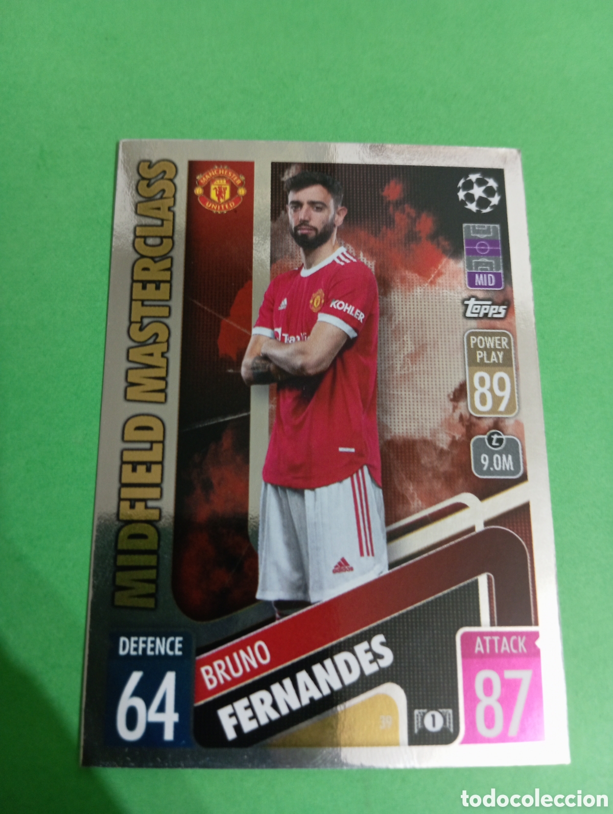 Trading cards: Bruno Fernandes Manchester United MIDFIELD MASTERCLASS n&deg;39 / TOPPS MATCH ATTAX 2021/2022